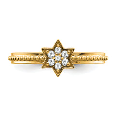 14k Stackable Expressions Diamond Star Ring