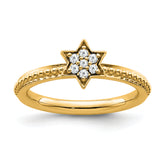 14k Stackable Expressions Diamond Star Ring