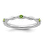 14k White Gold Stackable Expressions Peridot and Diamond Ring