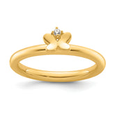 14k Stackable Expressions Diamond Butterfly Ring