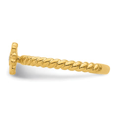 14k Stackable Expressions Diamond Flower Twisted Ring