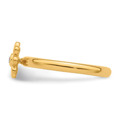 14k Stackable Expressions Diamond Flower Ring
