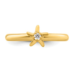 14k Stackable Expressions Diamond Starfish Ring