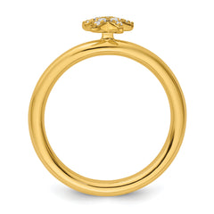 14k Stackable Expressions Diamond Starfish Ring