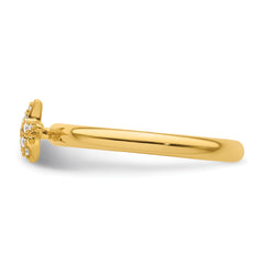 14k Stackable Expressions Diamond Starfish Ring