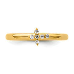 14k Stackable Expressions Diamond Cross Ring