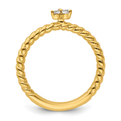 14k Stackable Expressions Diamond Twisted Ring