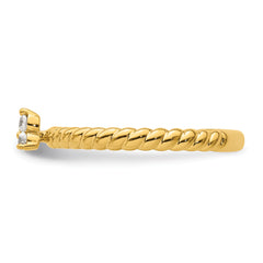 14k Stackable Expressions Diamond Twisted Ring