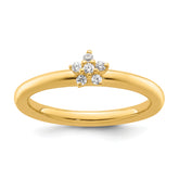 14k Stackable Expressions Diamond Star Ring