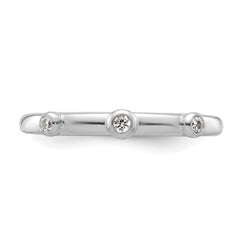 14k White Gold Stackable Expressions Diamond Ring