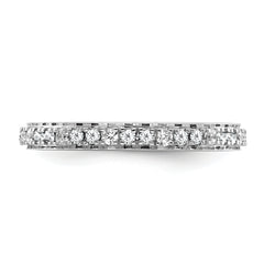 14k White Gold Stackable Expressions White Topaz and Dia. Ring
