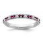 14k White Gold Stackable Expressions Rhodolite Garnet and Dia. Ring