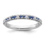 14k White Gold Stackable Expressions Cr.Sapphire and Diamond Ring