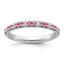 14k White Gold Stackable Expressions Pink Tourmaline/Diamond Ring