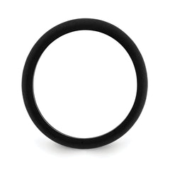 Silicone Black 5.7mm Domed Band Size 9