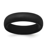 Silicone Black 5.7mm Domed Band Size 9