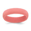 Domed Wedding Band in Coral Silicone, 5.7mm, Size 5–10 - Sophia Jewelers