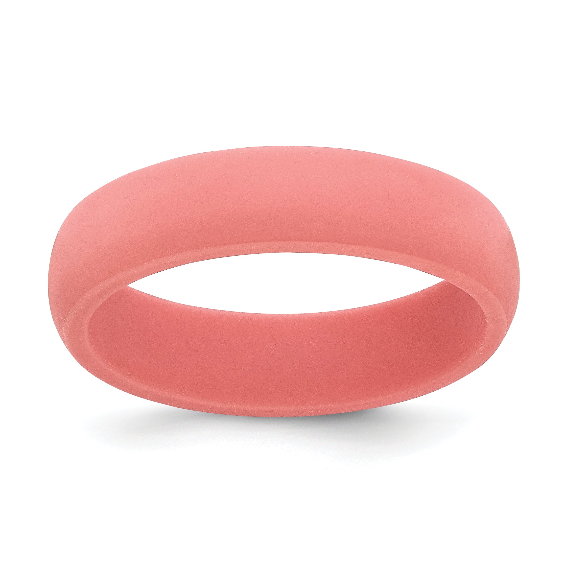 Silicone Coral 5.7mm Domed Band Size 9