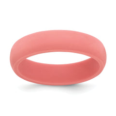 Silicone Coral 5.7mm Domed Band Size 9