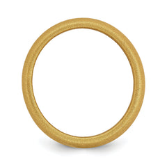 Silicone Gold Metallic 5.7mm Domed Band Size 9
