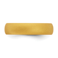 Silicone Gold Metallic 5.7mm Domed Band Size 9