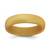 Silicone Gold Metallic 5.7mm Domed Band Size 9