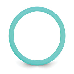 Silicone Sky Blue 5.7mm Domed Band Size 9