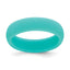 Silicone Sky Blue 5.7mm Domed Band Size 9