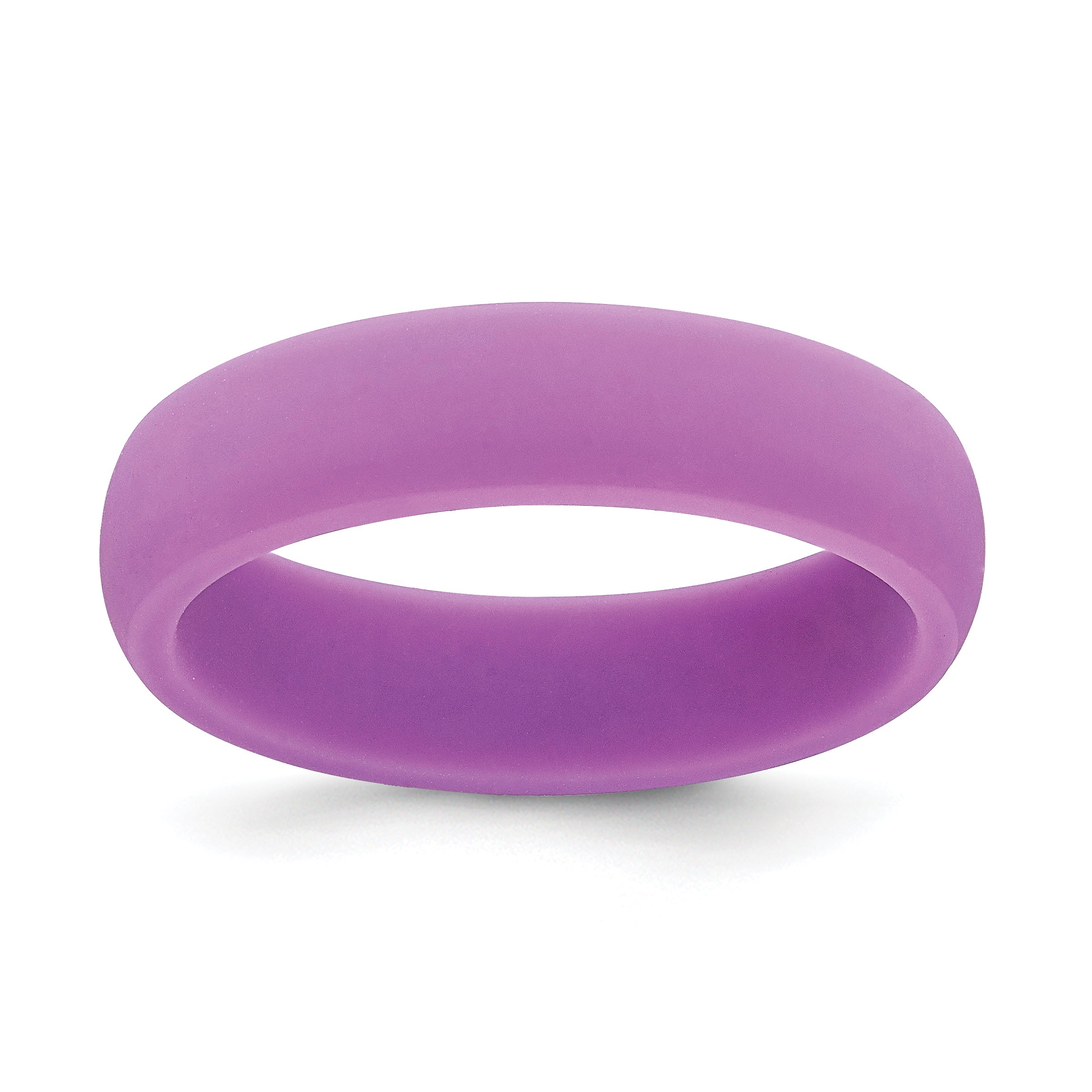 Silicone Purple 5.7mm Domed Band Size 9