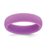 Silicone Purple 5.7mm Domed Band Size 9