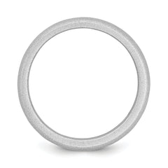 Silicone Silver Metallic 5.7mm Domed Band Size 9