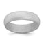 Domed Wedding Band in Metallic Silver-Tone Silicone, 5.7mm, Size 5–10 - Sophia Jewelers