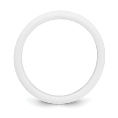 Silicone White 5.7mm Domed Band Size 9