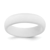 Silicone White 5.7mm Domed Band Size 9