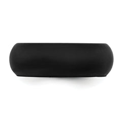 Silicone Black 8mm Domed Band Size 9