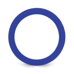 Silicone Blue 8mm Domed Band Size 9