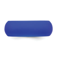 Silicone Blue 8mm Domed Band Size 9
