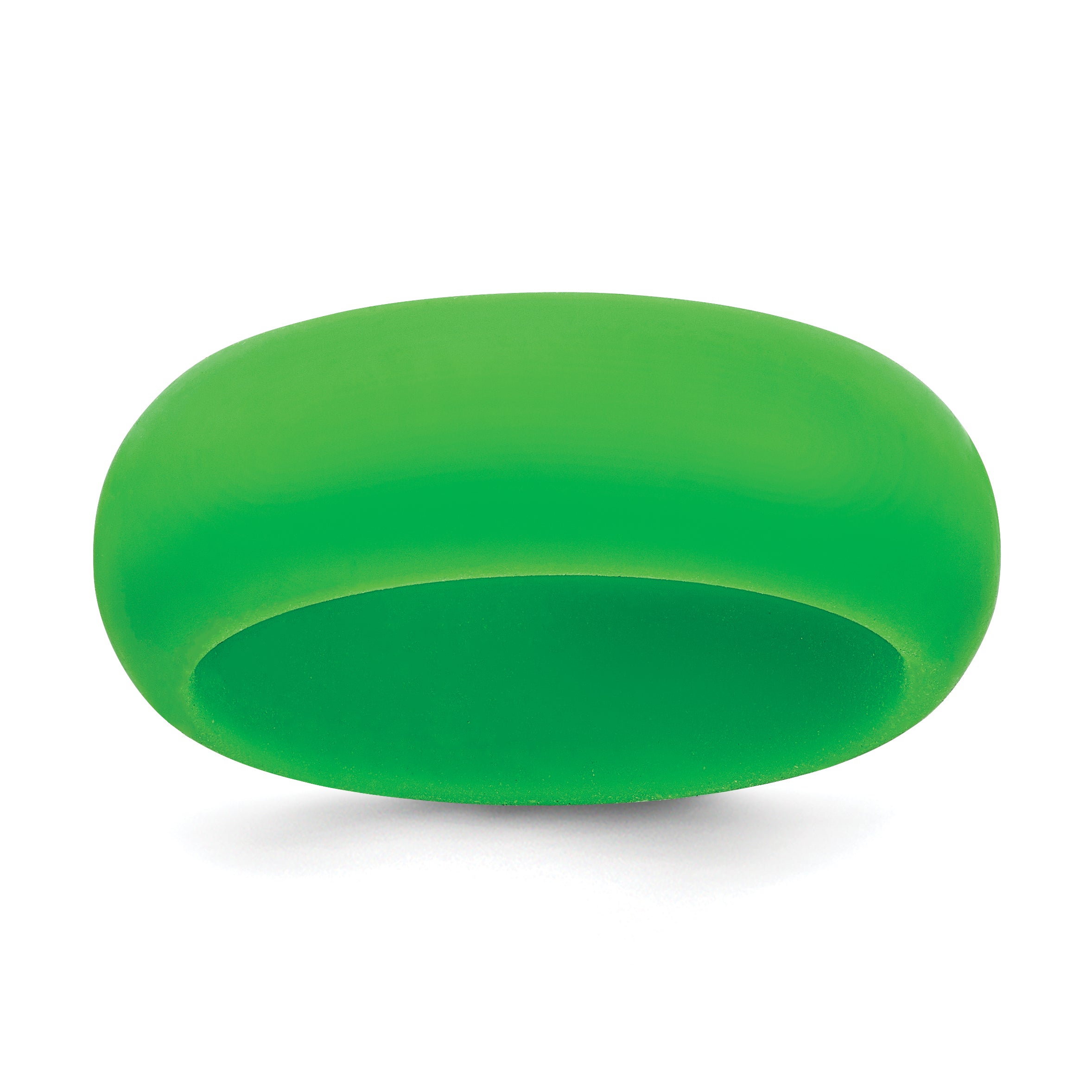 Silicone Green 8mm Domed Band Size 9