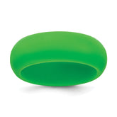 Silicone Green 8mm Domed Band Size 9