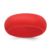 Silicone Red 8mm Domed Band Size 9