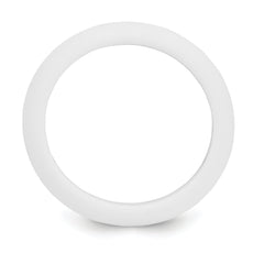 Silicone White 8mm Domed Band Size 9