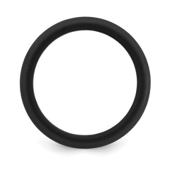 Silicone Black 8.7mm Domed Band Size 9