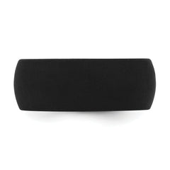 Silicone Black 8.7mm Domed Band Size 9