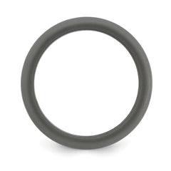 Silicone Dark Grey 8.7mm Domed Band Size 9