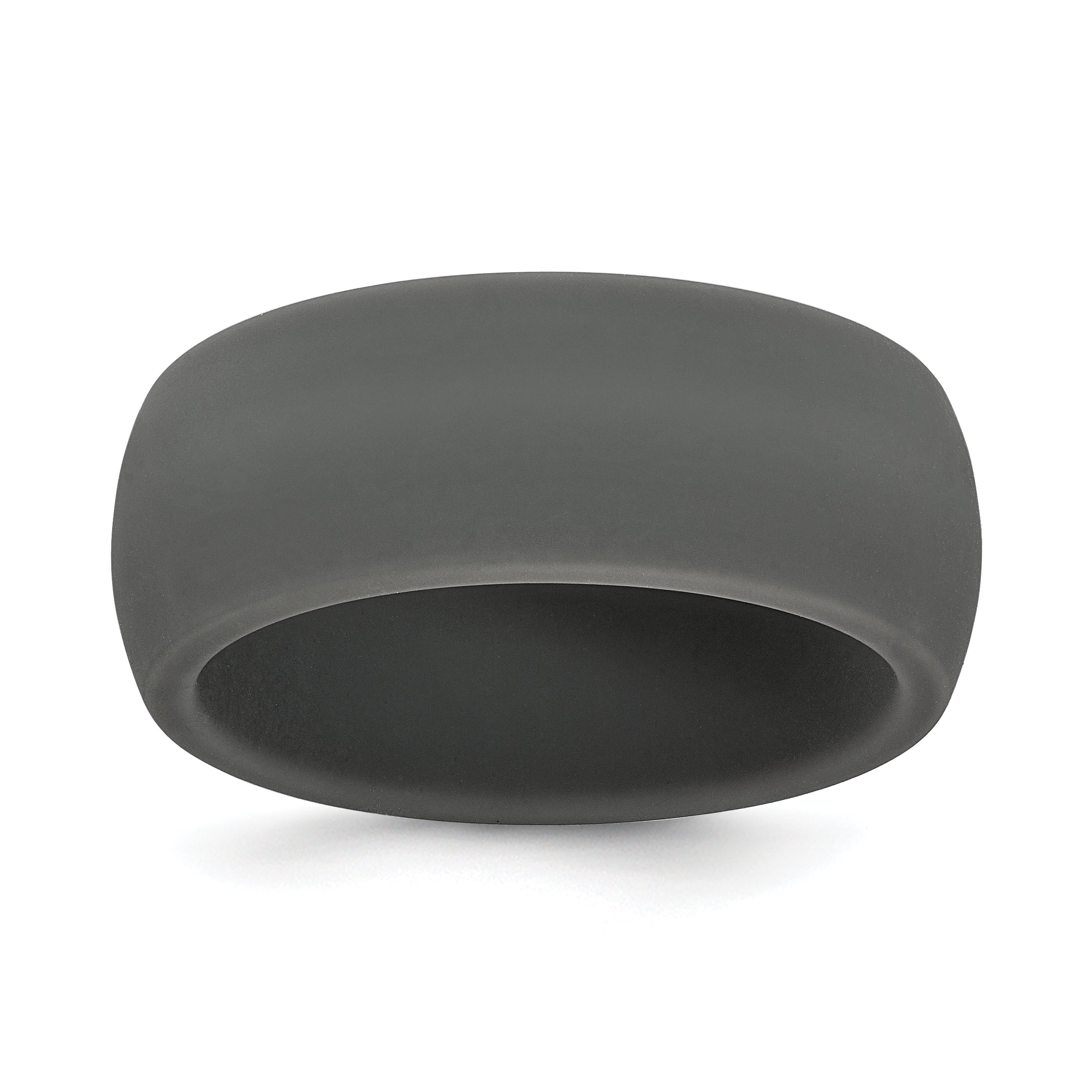 Silicone Dark Grey 8.7mm Domed Band Size 9