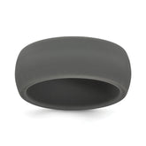 Silicone Dark Grey 8.7mm Domed Band Size 9