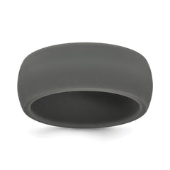 Silicone Dark Grey 8.7mm Domed Band Size 9