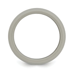 Silicone Light Grey 8.7mm Domed Band Size 9