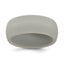 Domed Wedding Band in Light Gray Silicone, 8.7mm, Size 7–14 - Sophia Jewelers