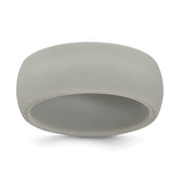Silicone Light Grey 8.7mm Domed Band Size 9